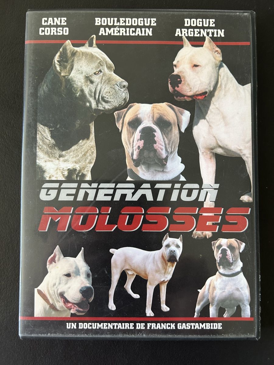 Tutti i DVDs: DVD Génération Molosses Dogue Argentin Cane Corso 50 min – Usato da St-Cierges venduto da Crisi53