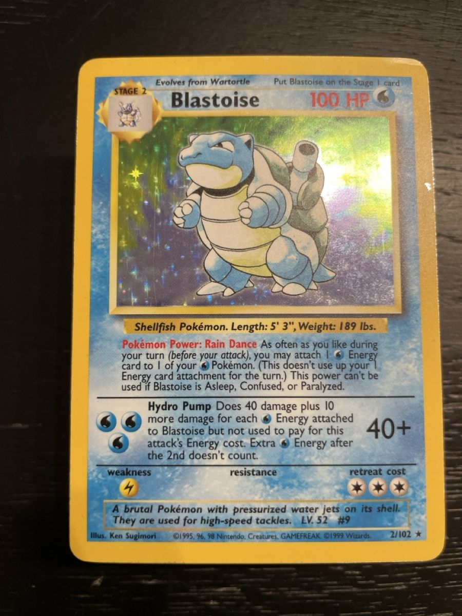 Pokémon Sammelbilder & Trading cards: Pokemon Blastoise Base set 2/102 holo vintage – Gebraucht aus Hugelshofen von Suimosa
