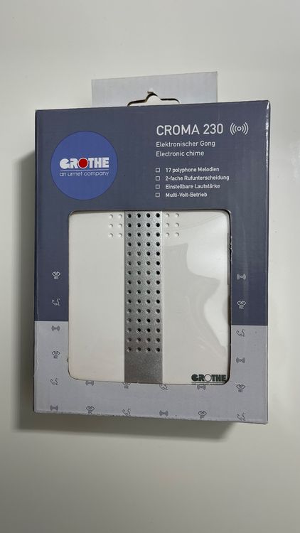 Grothe Croma 230 Elektronischer Gong Neu/OVP Klingel Glocke (Neu und ...