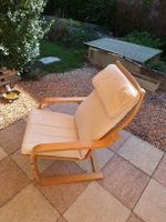 Relax Sessel Holzgestell mit beigem Polster guter Zustand