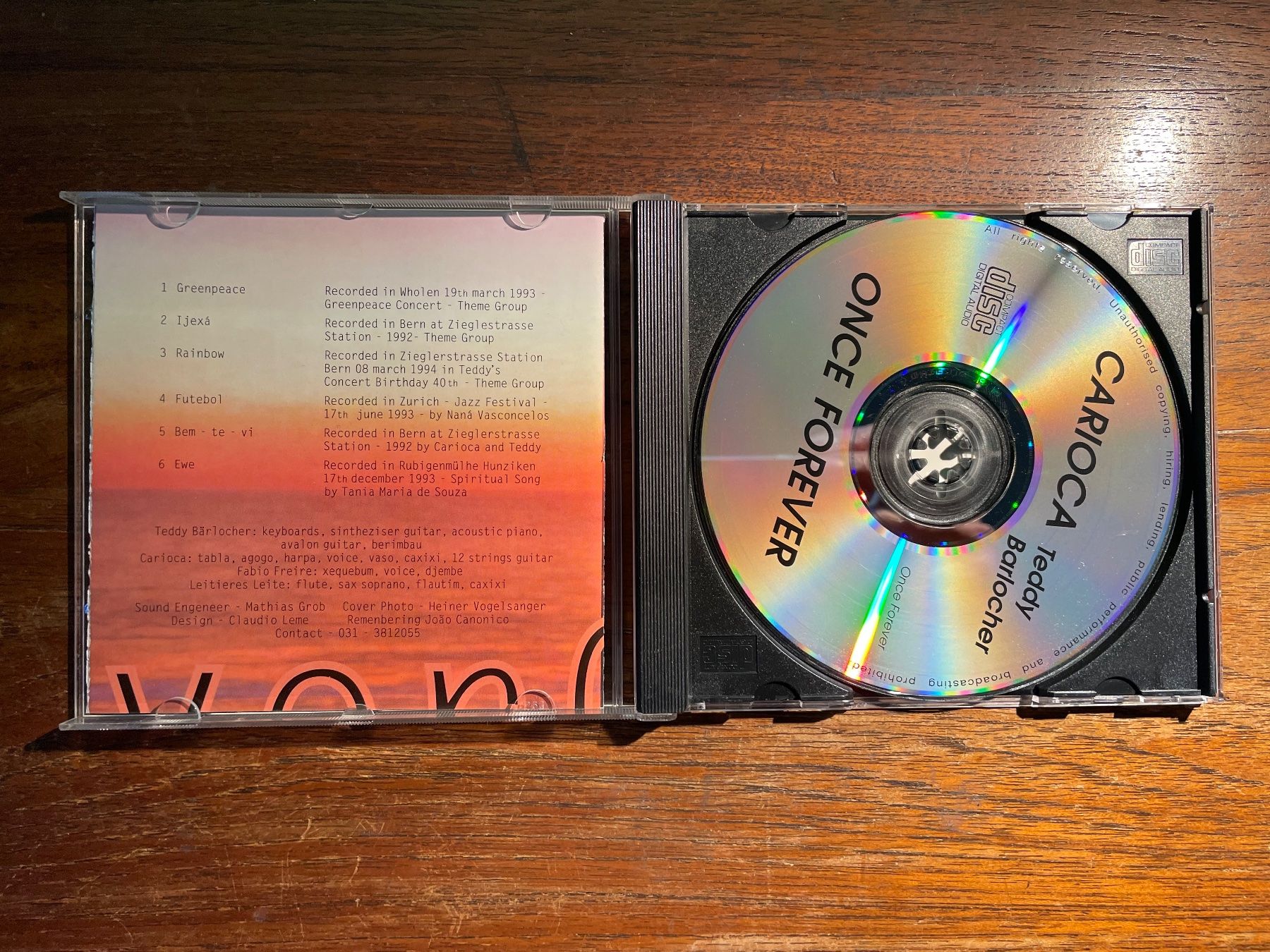 CDs: Carioca e Teddy Bärlocher: Once Forever – Gebraucht aus Bern von Marcuse2004 2