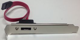 Value eSATA2 Bracket 1Port mit SATA Adapterkabel 30cm