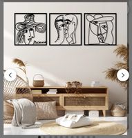 Picasso Faces Metal Wall Art Set of 3