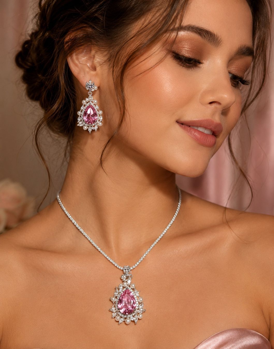 Autres bijoux: Parure Rose Éclat – Neuf avec emballage d'origine à St-Maurice par Sandrinette123 1