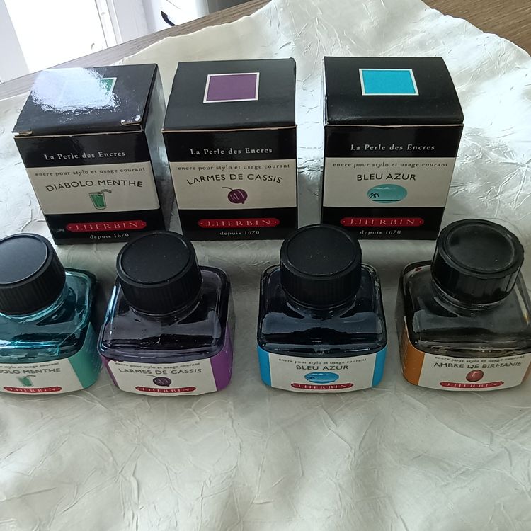 Herbin Tinten Farben-Mix Set 4x und 3 Schachteln (Gebraucht) in ...