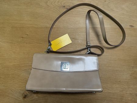 Sac à main La:Marthe cuir véritable beige