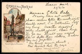 Lithographie Aarau, Gerechtigkeitsbrunnen