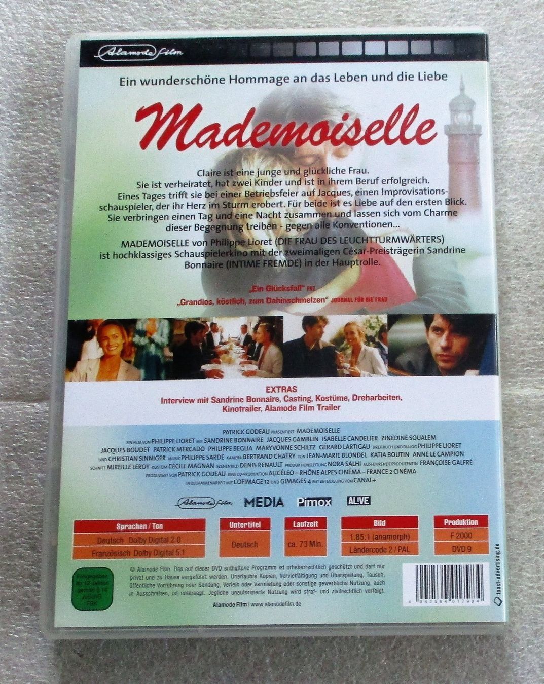 Tutti i DVDs: MADEMOISELLE - Sandrine Bonnaire – Usato da Wattwil venduto da Muriel10 1