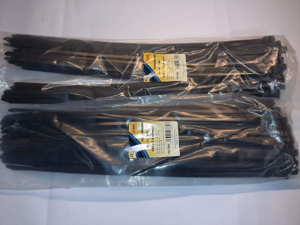 Aparoli Kabelbinder 540 X 7,5 Mm Schwarz – Robust & Witterungsbeständig