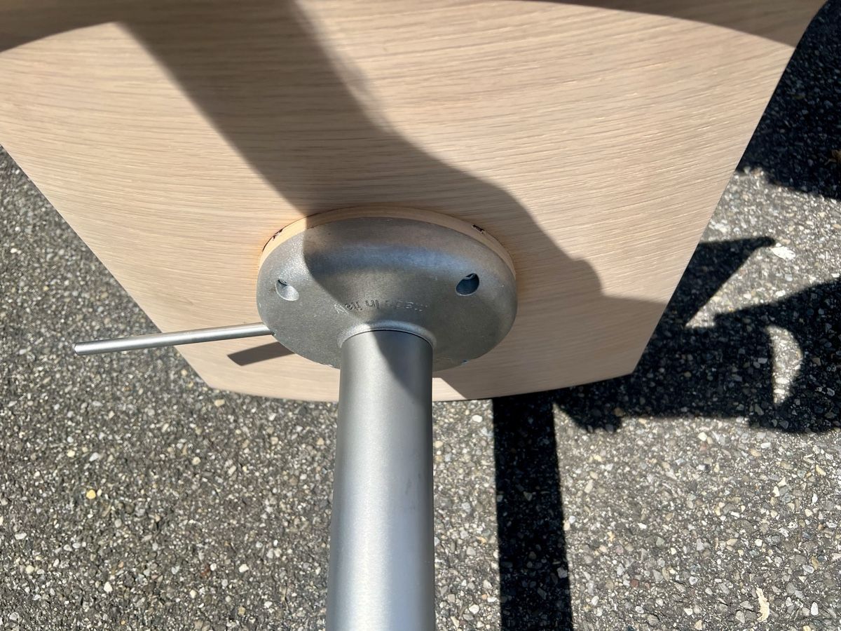 Hocker: Bar stool wood metal adjustable height used – Gebraucht aus Bäch SZ von qua_6sw2 3