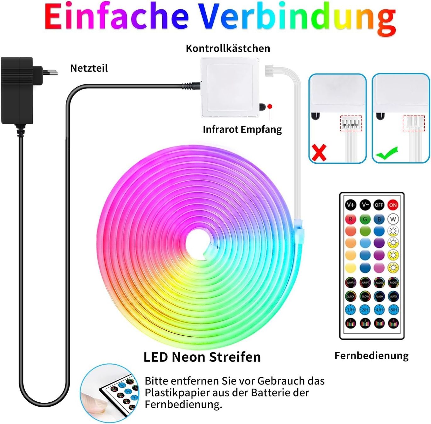Lichterketten & Leisten: 10m LED Neon Strip RGB IP65 – Neu und originalverpackt aus Nuglar von SmartLiving24 2