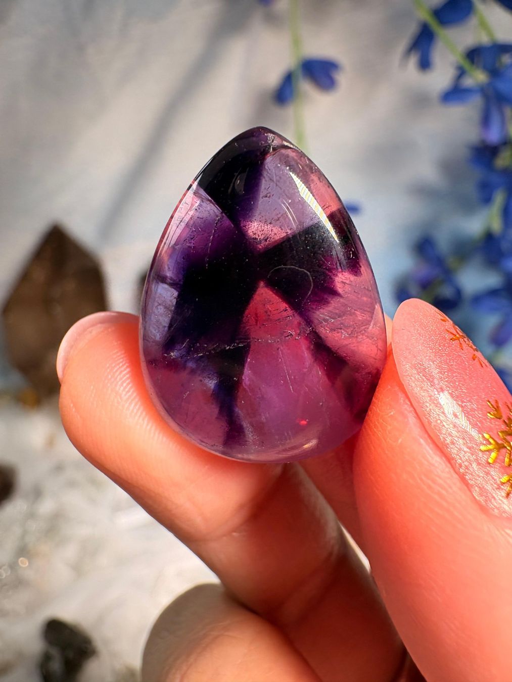 Pietre preziose: Trapiche Amethyst Cabochon – Nuovo e nell'imballaggio originale da Neuheim venduto da m.hald 2