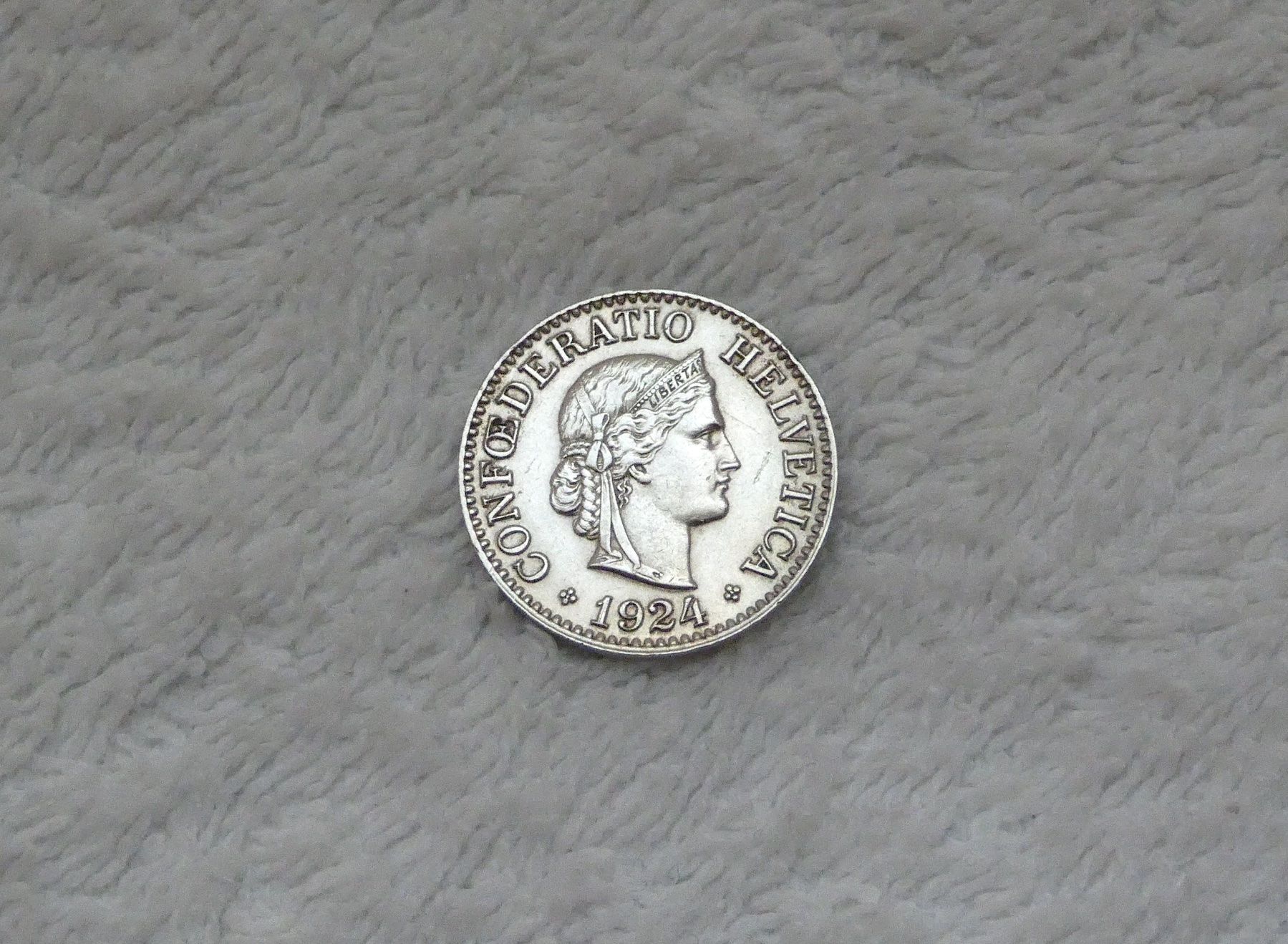 Tutti le monete: 10 centimes/rappen 1924 abart – Usato da Nyon venduto da Ilmi09