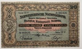 Tolles Stück! 20 Franken Vreneli Note vom 18. April 1929