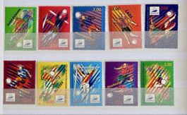 Briefmarken Fussball Weltmeisterschaft1998 in Frankreich 