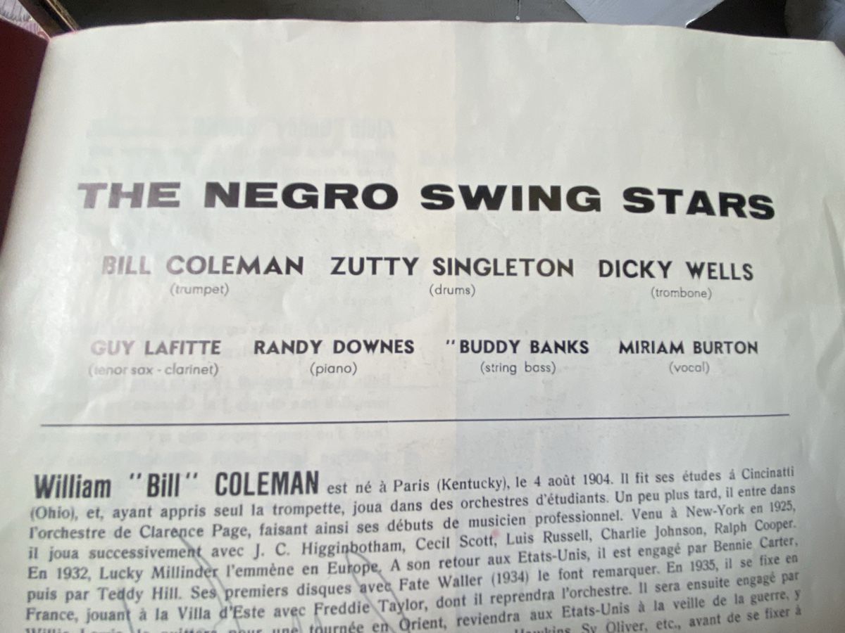 Libri: The Negro Swing Stars Jazz  – Usato da Lausanne venduto da Csamadhi 8
