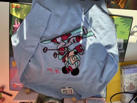 St. Barth Kinder Pullover, Gr. 8, hellblau, Ski Star⛷️