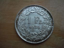 (S2) 1 Franken 1939 UNZ-STGL