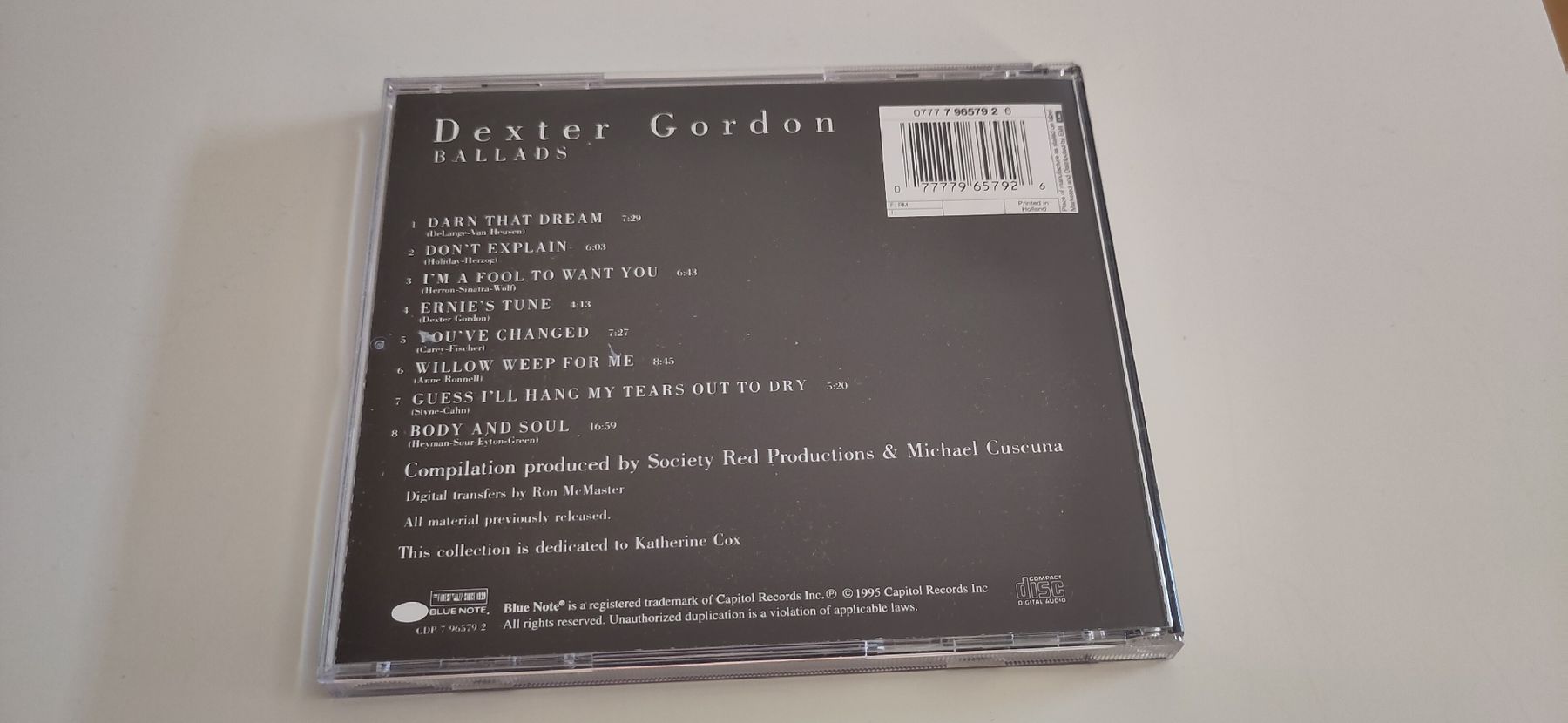 CD: Dexter Gordon - Ballads – Usato da Zürich venduto da Heldel 2