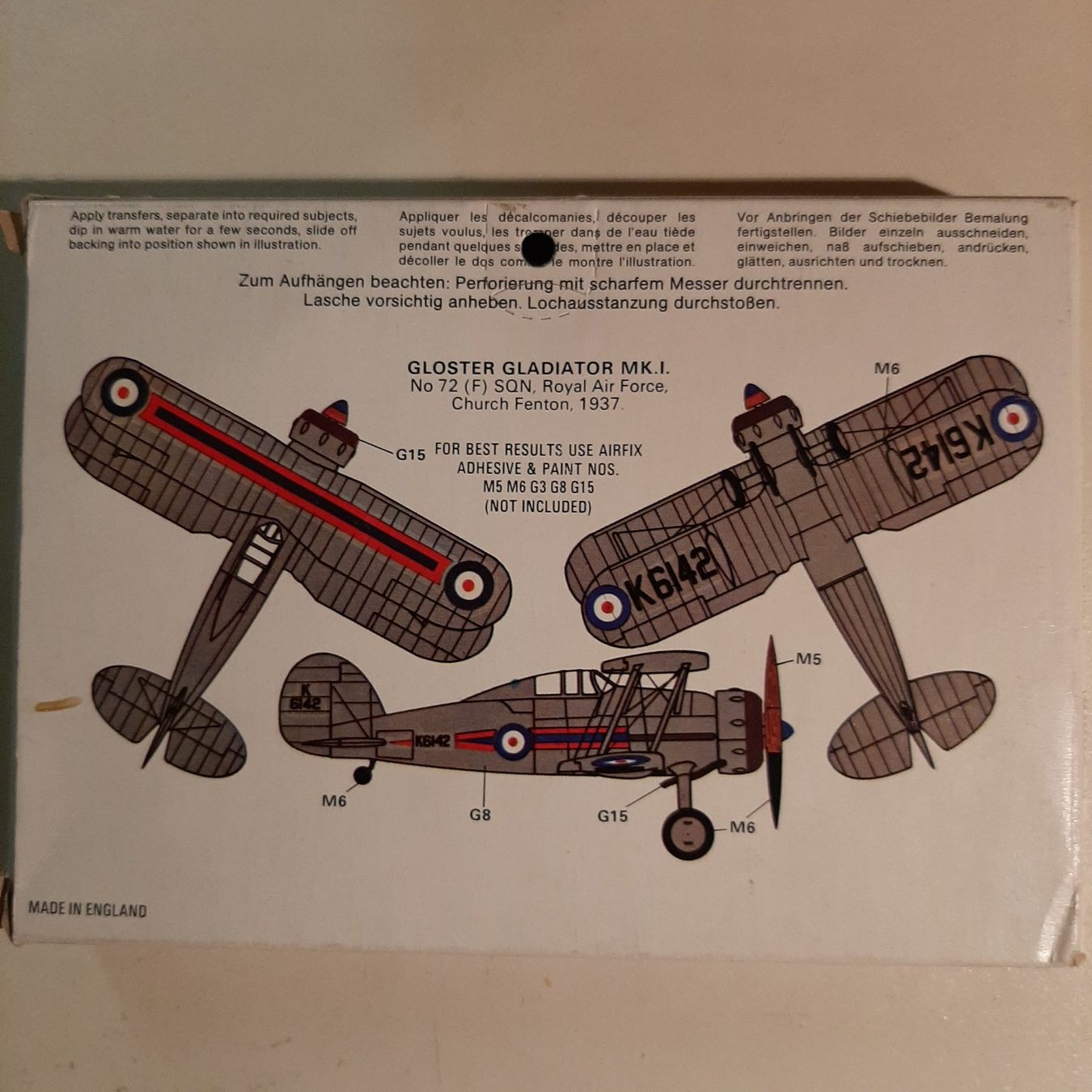 Airfix Kits de montage: 939 ... Gloster Gladiator Mk I ... Airfix 61002 – D'occasion à Bonstetten par Benibanny59 1