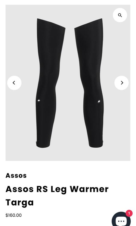 Assos RS Leg Warmer Targa cyclone - long taille I (Neuf avec emballage ...