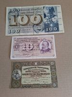 Alte Schweizer Banknoten Konvolut 5 , 10 , 100 Franken
