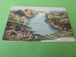 Ansichtskarte Walensee mit Dorf Ansicht