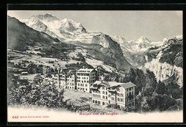 Wengen, Blick über den Ort auf die Jung