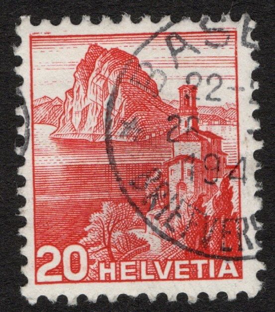 Tutti i francobolli: 12c CH 1938 S.Salvatore/y – Usato da BREGANZONA venduto da adelio8 1
