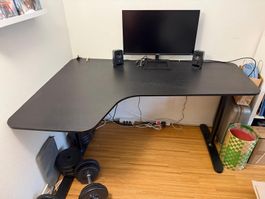 IKEA BEKANT Eckschreibtisch 160×110 cm, schwarz