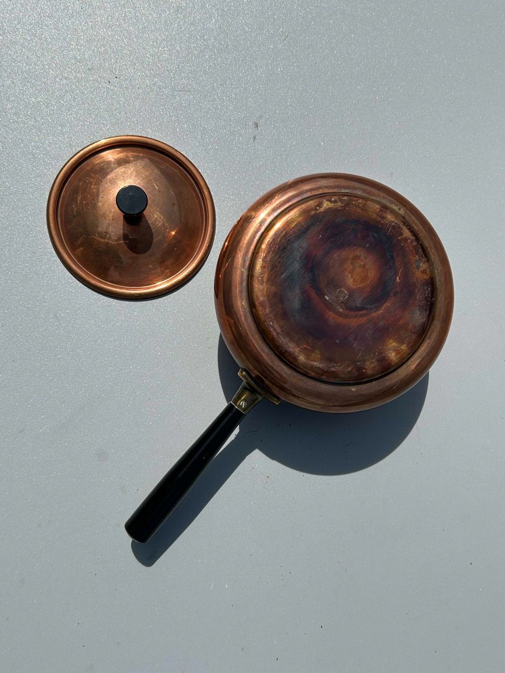 Padelle: Kupferpfännchen mit Deckel ca 13cm Durchmesser – Usato da Zürich venduto da Cjjgj 2