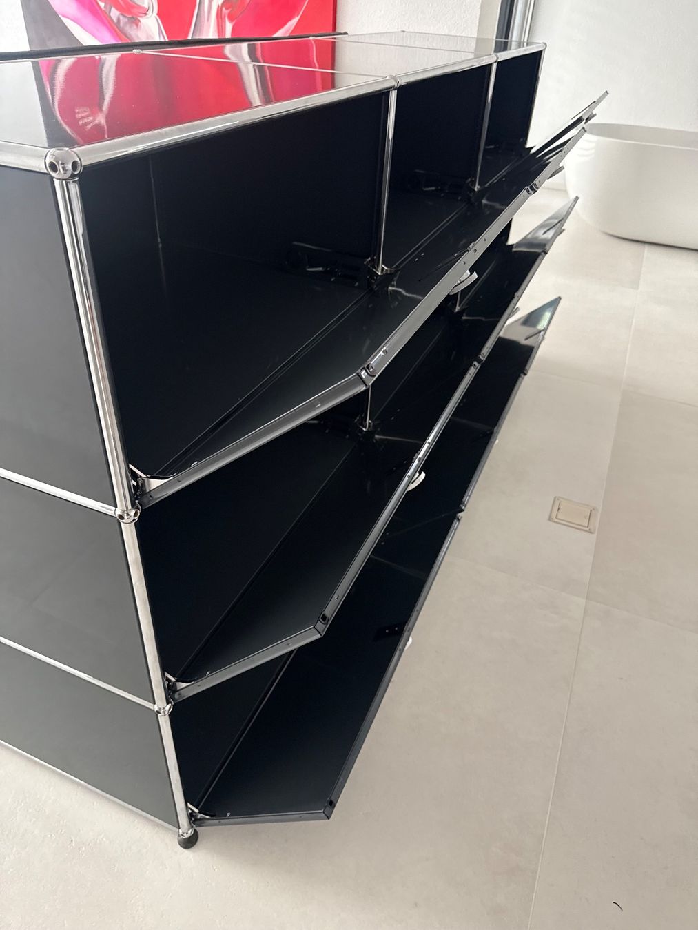USM Scaffali: USM Haller Sideboard 3x3 Anthrazit grau 50cm Tiefe Q2 – Usato da Balsthal venduto da Designhaus.Schmitt 3