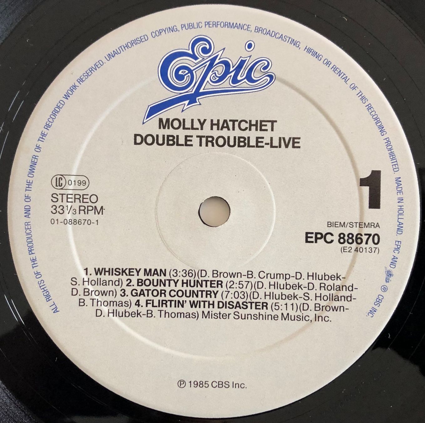 Schallplatten: MOLLY HATCHET - DOUBLE TROUBLE LIVE – Gebraucht aus Poliez-Pittet von Newtown-Records 2
