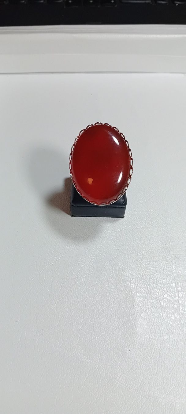 Anelli: ring antiksilber platered  mit rot achat – Nuovo (secondo la descrizione) da Basel venduto da bij_5hqd 1