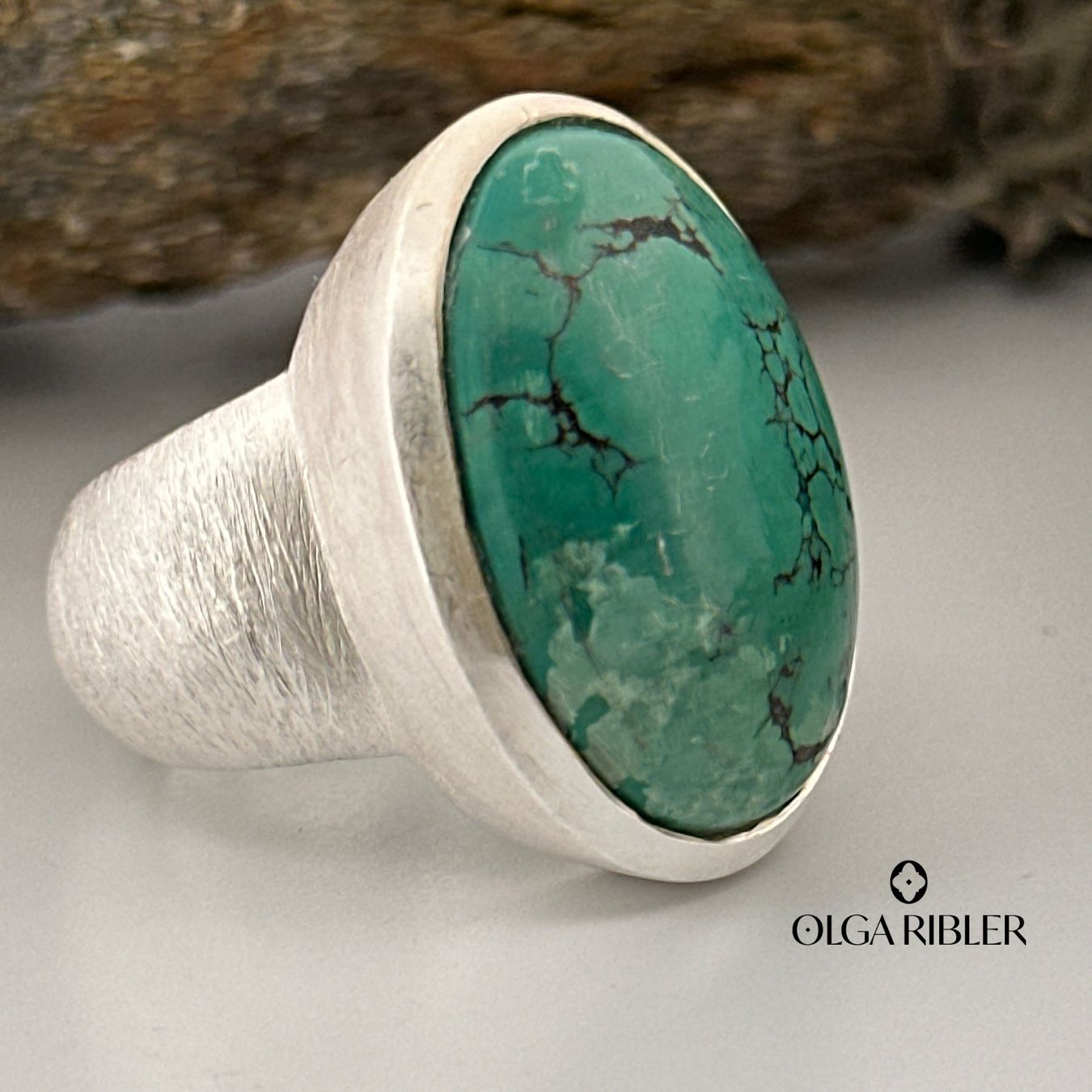 Olga Ribler Anelli: Unikate Silber Ring 925 mit Türkise Grösse 52 – Nuovo (secondo la descrizione) da Luzern venduto da Schmuckoutlet