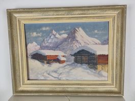 E. Knöpfli „Winterlandschaft“ Gemälde