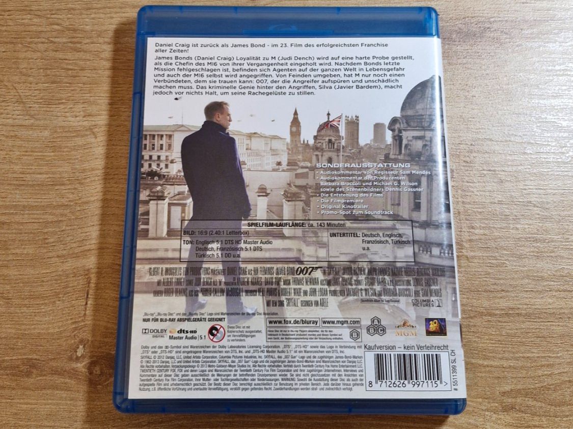 Tutti i DVDs: James Bond - Skyfall (2012) Bluray – Usato da Pfungen venduto da Whitie 1