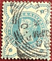 1900 Briefmarke mit blauem Aufdruck – Sammlerstück!