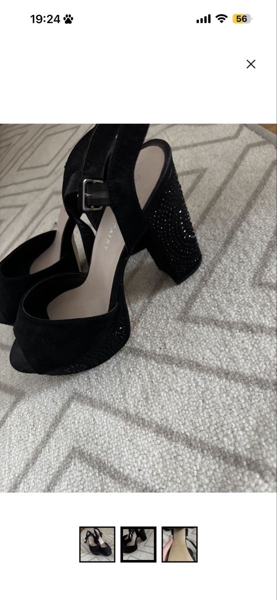 Scarpe da donna: Schwarze Sandalen mit funkelndem Absatz, – Nuovo (secondo la descrizione) da Schmerikon venduto da mir_c2lz 1