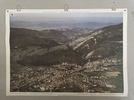 Schulwandbild 184 Flugbild Klus von Moutier