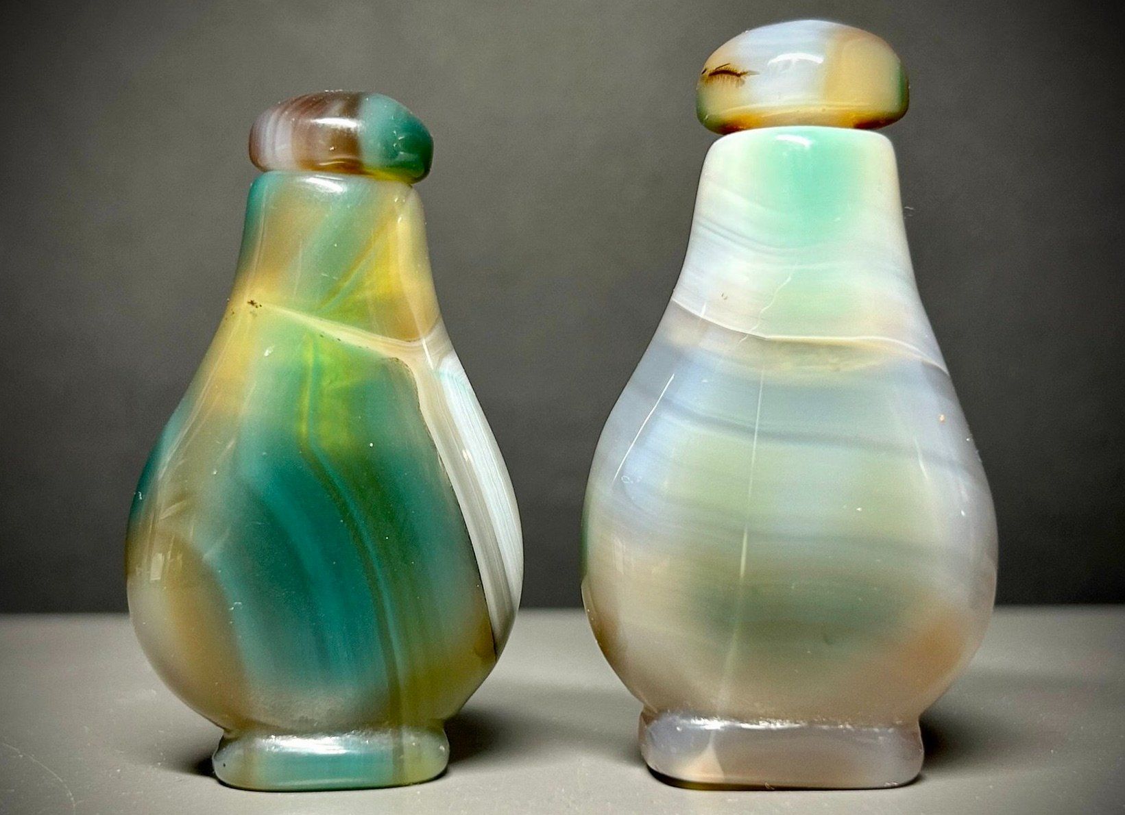 Minerali & Pietre curative: China 2 wunderschöne Achat snuff bottles – Usato da Basel venduto da chinarh891 5