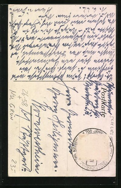 Cartoline postali: Ernst Kutzer: Grünberg, 700 jähriges S – Usato da Berlin venduto da bartko-reher 1