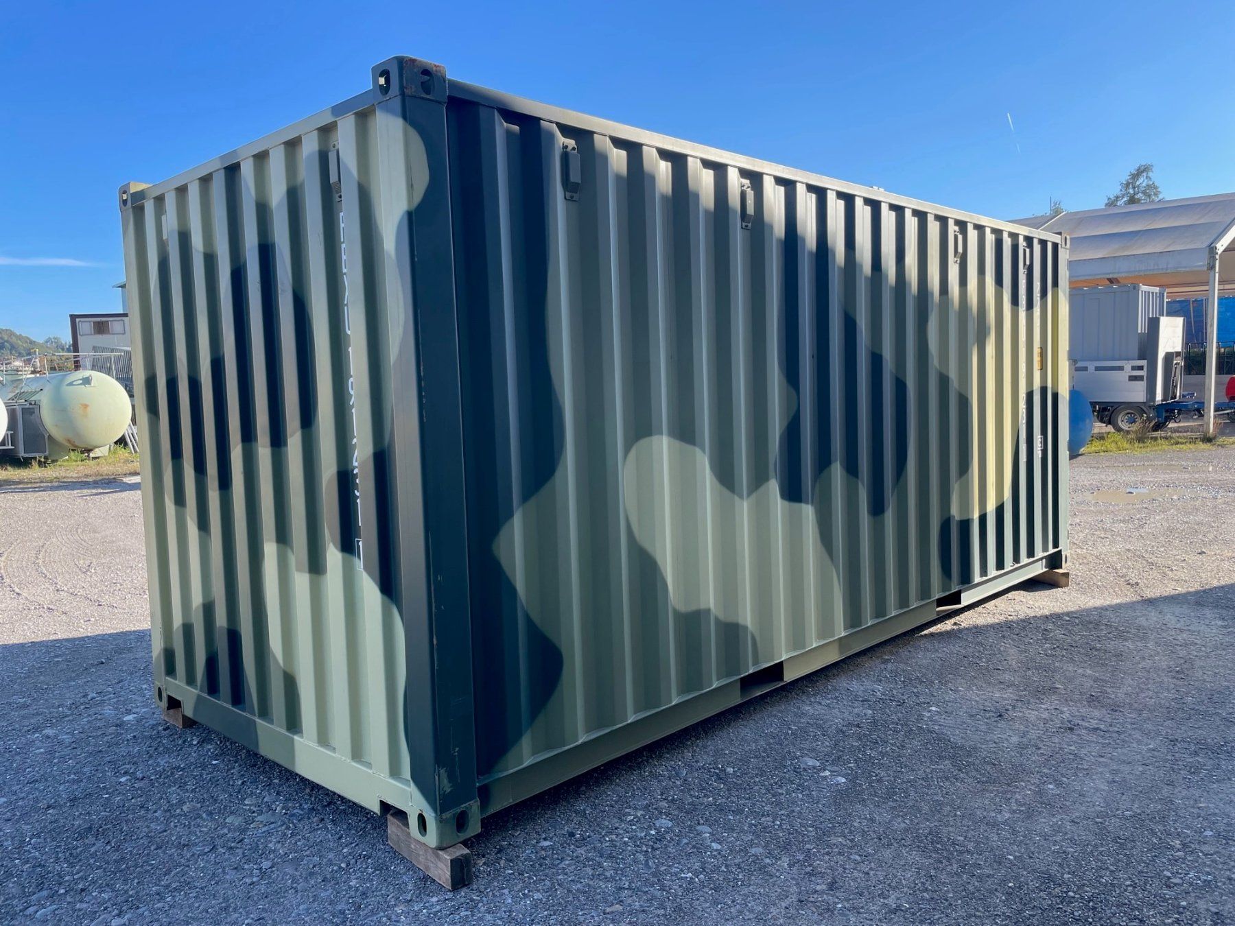 Baucontainer: 20' Seecontainer Army, Container, Lager, Garage, Armee! – Neu (gemäss Beschreibung) aus Kradolf von BKSAG 2
