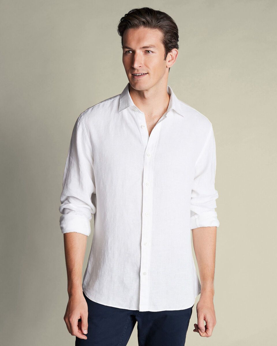 Charles Tyrwhitt Chemises: Pure Linen Hemd - White – Neuf avec emballage d'origine à Wittenbach par bes_k8vr 6