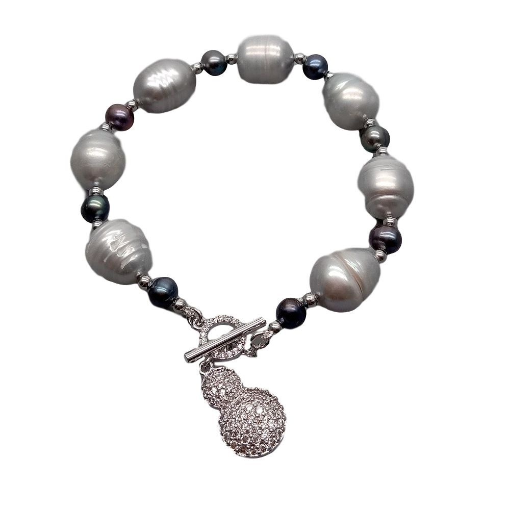 Bracciali & Braccialetti: Design Lua grau Perle Armband Edelstein Bracelet Perle grise – Nuovo (secondo la descrizione) da Prilly venduto da ilyria73 6