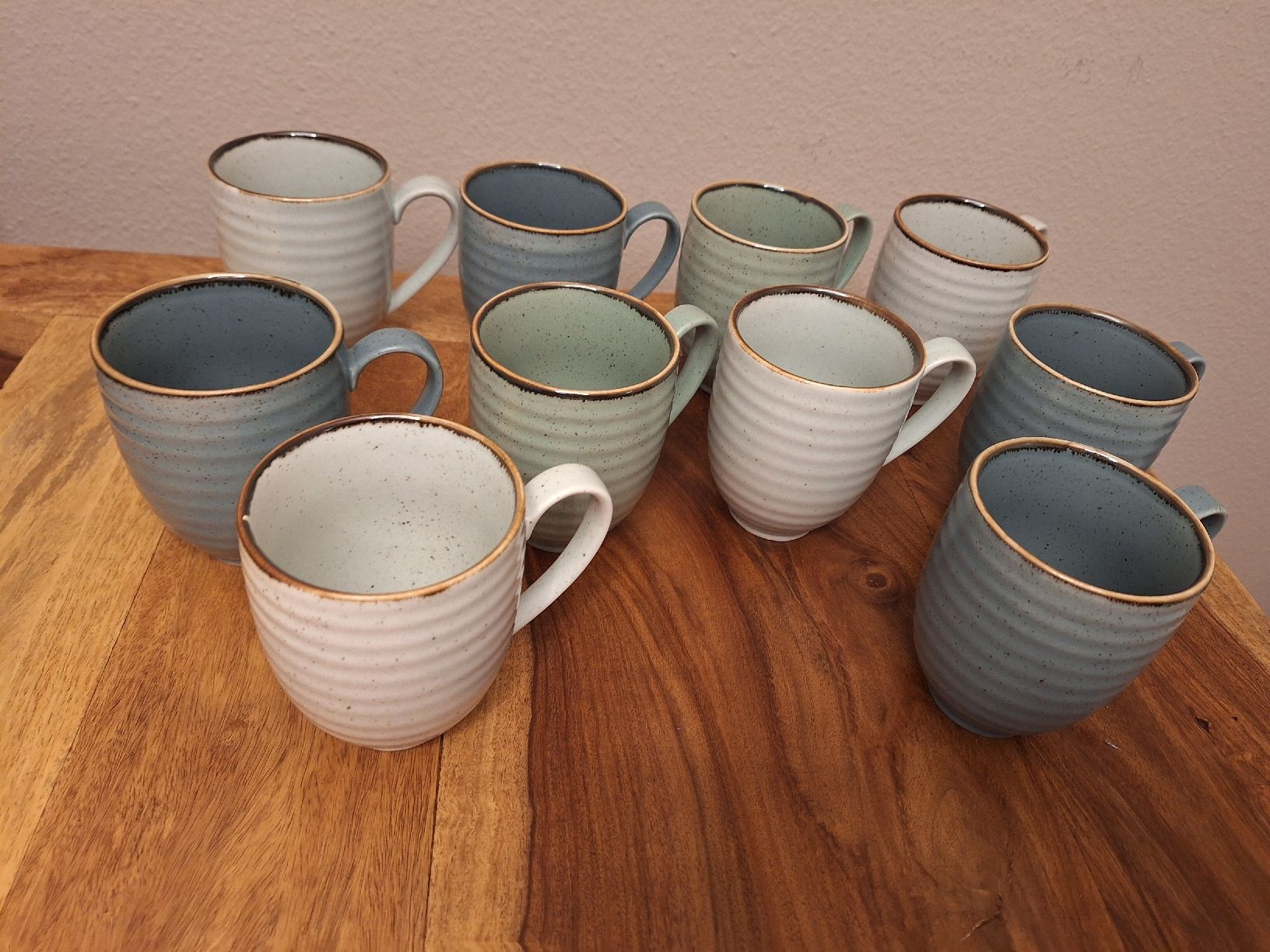 Tazze: 10 Tassen beige/blau/mint – Nuovo (secondo la descrizione) da Oberrieden venduto da man_9tm2
