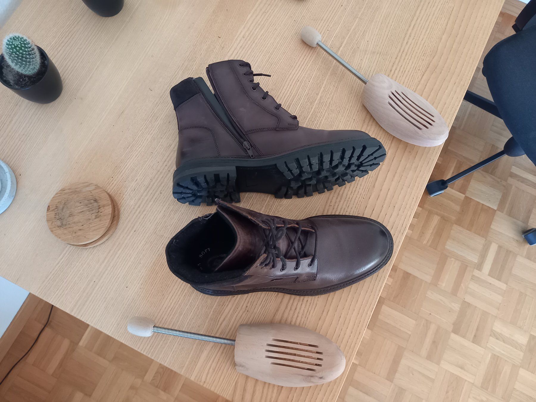 Scarpe da uomo: Braune Echt-Leder Schuhe inklusive Schuhspanner – Usato da Baar venduto da Unknow_psyman 5