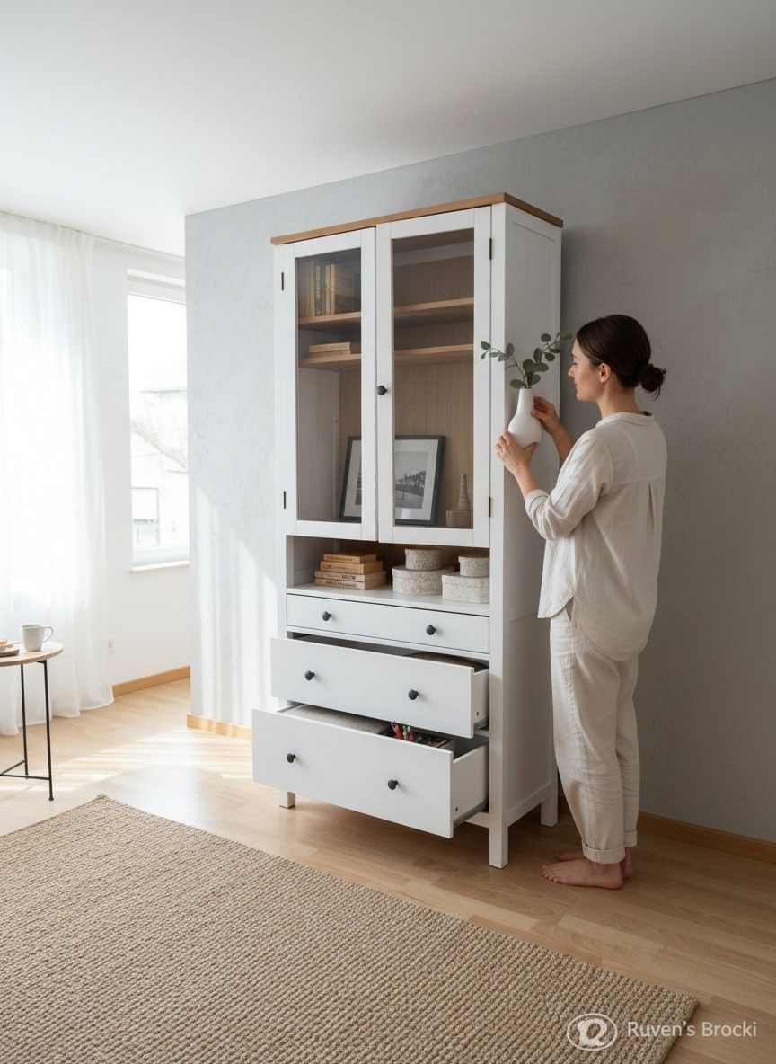 Ikea Armadi: Wunderschöne Vitrinenschrank-Kombination Weiss – Usato da Rieden AG venduto da RuvensBrocki