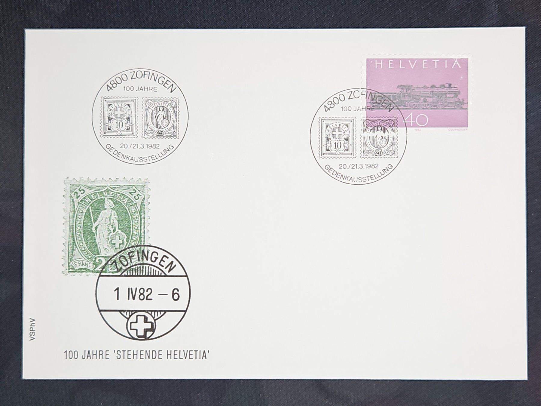 Tutti i francobolli: CL23 Enveloppe + Timbre Suisse 1982 – Usato da Cousset venduto da Patrick_Collections