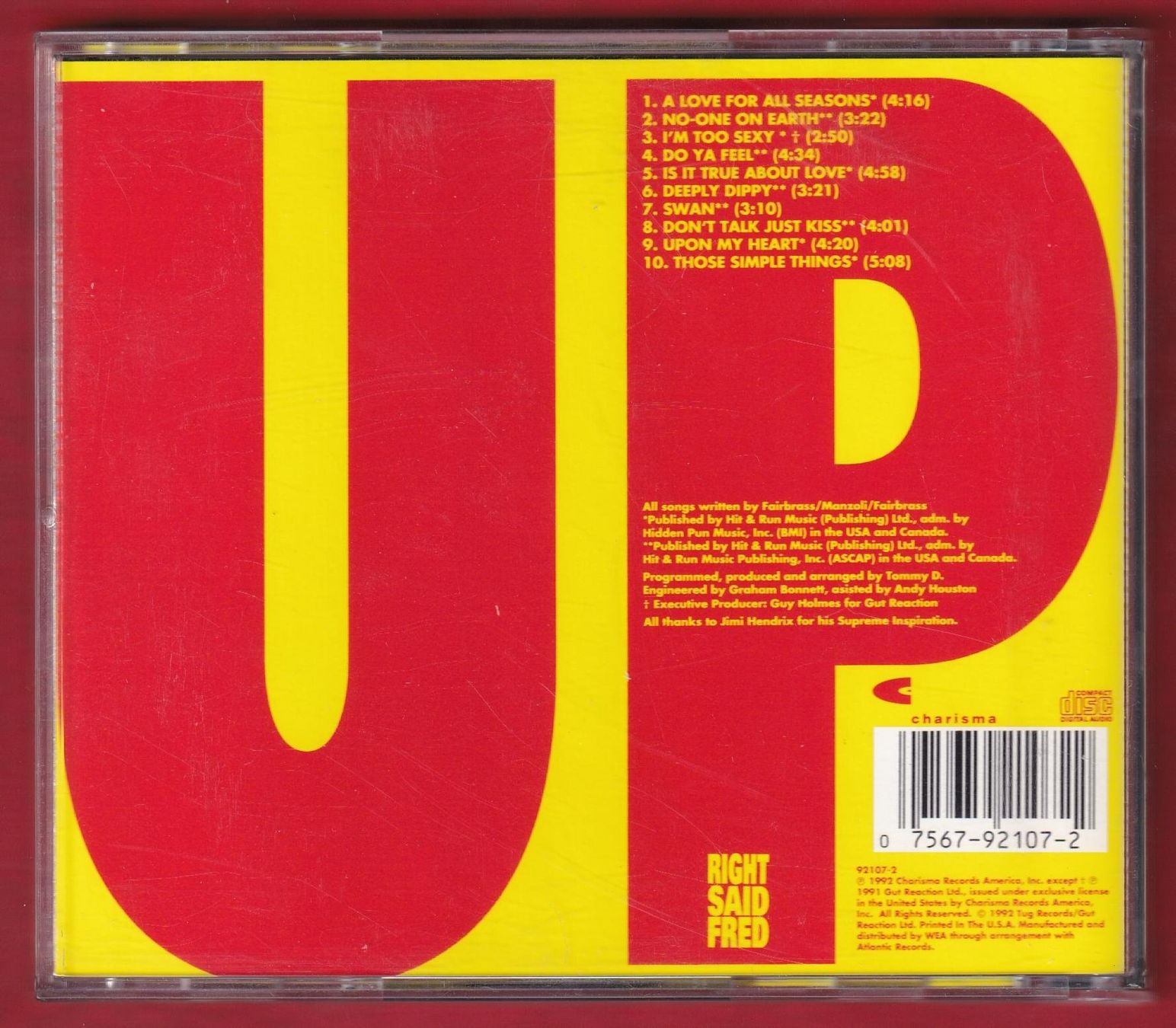 CD: Right Said Fred - Up (CD) – Usato da Zürich venduto da Pfluftl2000 1